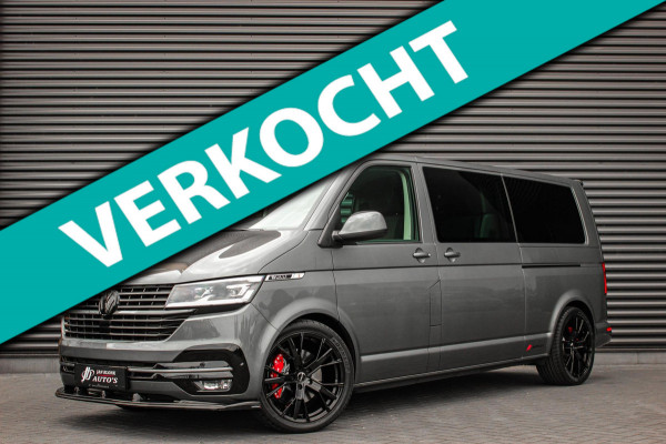 Volkswagen Transporter 2.0 TDI L2H1 30 DC BULLI 199PK DUBBEL CABINE / LEDEREN BEKLEDING / PDC / VERLAGINGSVEREN / 2X SCHUIFDEUR