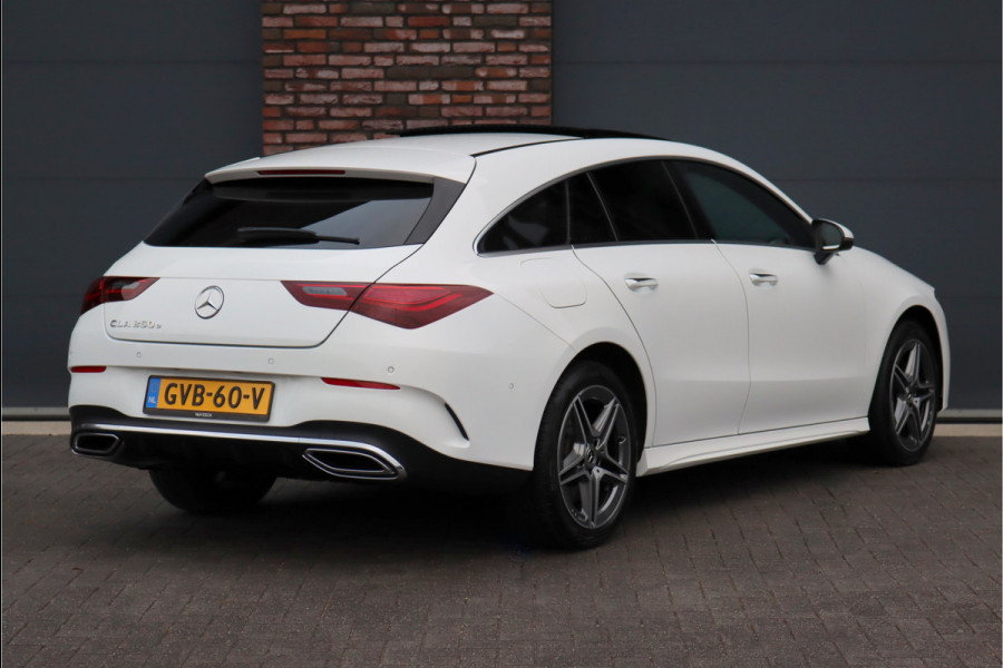 Mercedes-Benz CLA-Klasse Shooting Brake 250 e AMG Line Aut8 | Facelift | Panoramadak | Distronic | Keyless Go | Widescreen | Verwarmd Stuurwiel | Sfeerverlichting | Dodehoekassistent | Camera |