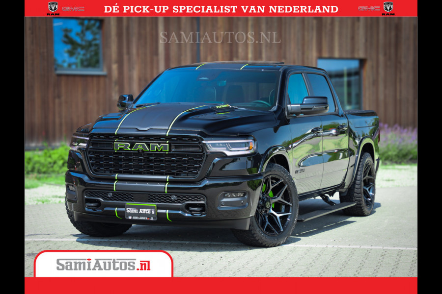 Dodge Ram 1500 Limited Night High Output 540HP 706Nm | Massage + Full Option | De Meest Luxe en Volle Pick-Up in zijn Klasse | Comfortabele Dubbele Cabine met Royale 5 Zitplaatsen | BPM vrij | Nu Leverbaar uit Voorraad | Voorraad Nr 2357 - 5182