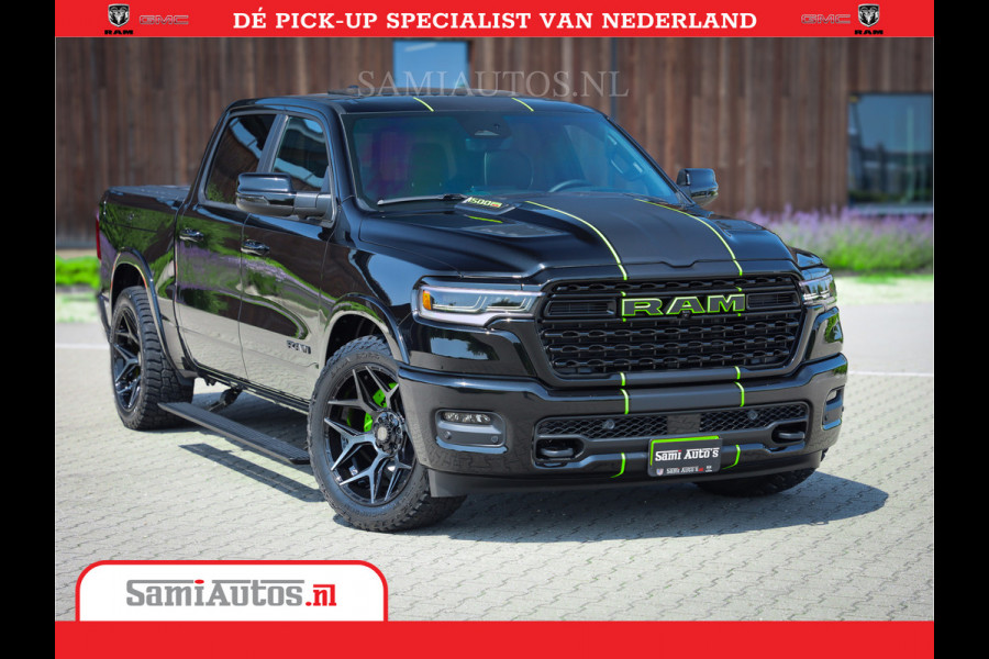Dodge Ram 1500 Limited Night High Output 540HP 706Nm | Massage + Full Option | De Meest Luxe en Volle Pick-Up in zijn Klasse | Comfortabele Dubbele Cabine met Royale 5 Zitplaatsen | BPM vrij | Nu Leverbaar uit Voorraad | Voorraad Nr 2357 - 5182