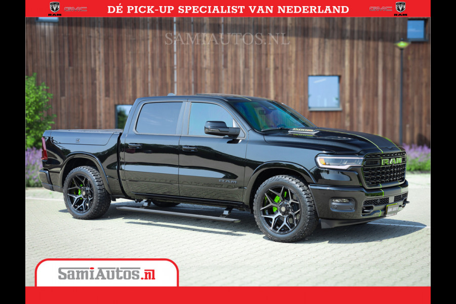 Dodge Ram 1500 Limited Night High Output 540HP 706Nm | Massage + Full Option | De Meest Luxe en Volle Pick-Up in zijn Klasse | Comfortabele Dubbele Cabine met Royale 5 Zitplaatsen | BPM vrij | Nu Leverbaar uit Voorraad | Voorraad Nr 2357 - 5182