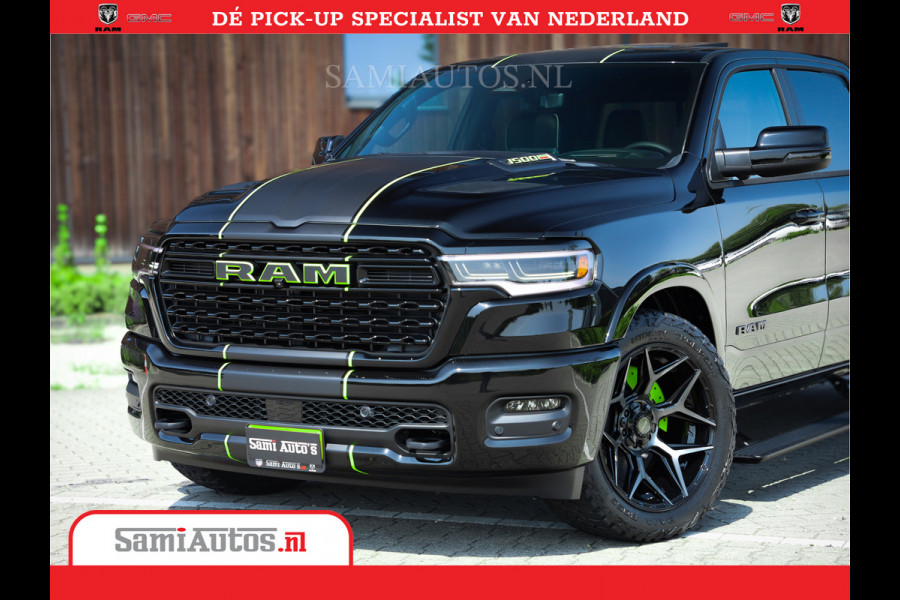 Dodge Ram 1500 Limited Night High Output 540HP 706Nm | Massage + Full Option | De Meest Luxe en Volle Pick-Up in zijn Klasse | Comfortabele Dubbele Cabine met Royale 5 Zitplaatsen | BPM vrij | Nu Leverbaar uit Voorraad | Voorraad Nr 2357 - 5182