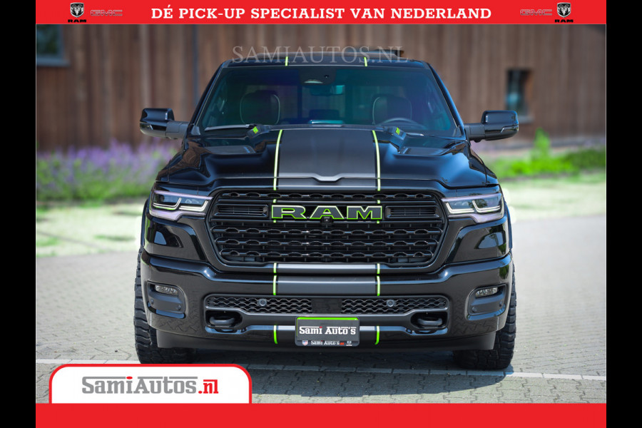 Dodge Ram 1500 Limited Night High Output 540HP 706Nm | Massage + Full Option | De Meest Luxe en Volle Pick-Up in zijn Klasse | Comfortabele Dubbele Cabine met Royale 5 Zitplaatsen | BPM vrij | Nu Leverbaar uit Voorraad | Voorraad Nr 2357 - 5182