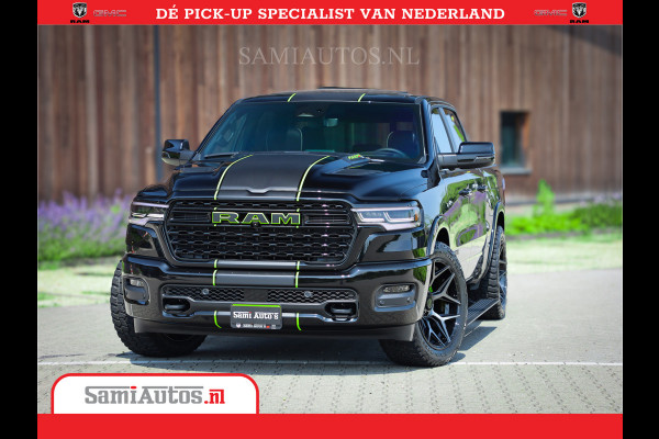 Dodge Ram 1500 Limited Night High Output 540HP 706Nm | Massage + Full Option | De Meest Luxe en Volle Pick-Up in zijn Klasse | Comfortabele Dubbele Cabine met Royale 5 Zitplaatsen | BPM vrij | Nu Leverbaar uit Voorraad | Voorraad Nr 2357 - 5182