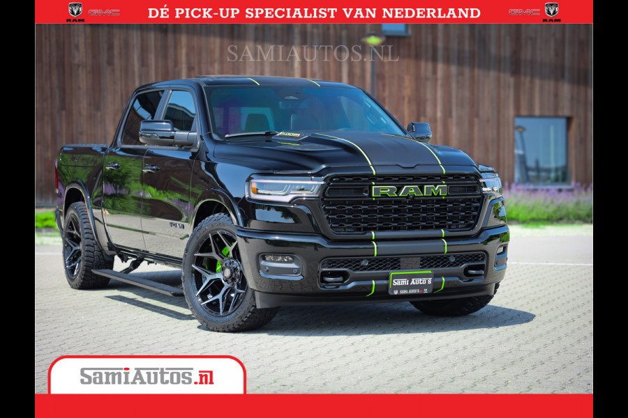 Dodge Ram 1500 Limited Night High Output 540HP 706Nm | Massage + Full Option | De Meest Luxe en Volle Pick-Up in zijn Klasse | Comfortabele Dubbele Cabine met Royale 5 Zitplaatsen | BPM vrij | Nu Leverbaar uit Voorraad | Voorraad Nr 2357 - 5182