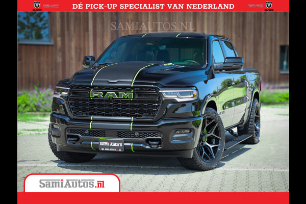 Dodge Ram 1500 Limited Night High Output 540HP 706Nm | Massage + Full Option | De Meest Luxe en Volle Pick-Up in zijn Klasse | Comfortabele Dubbele Cabine met Royale 5 Zitplaatsen | BPM vrij | Nu Leverbaar uit Voorraad | Voorraad Nr 2357 - 5182