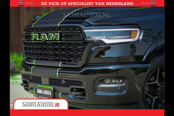 Dodge Ram 1500 Limited Night High Output 540HP 706Nm | Massage + Full Option | De Meest Luxe en Volle Pick-Up in zijn Klasse | Comfortabele Dubbele Cabine met Royale 5 Zitplaatsen | BPM vrij | Nu Leverbaar uit Voorraad | Voorraad Nr 2357 - 5182
