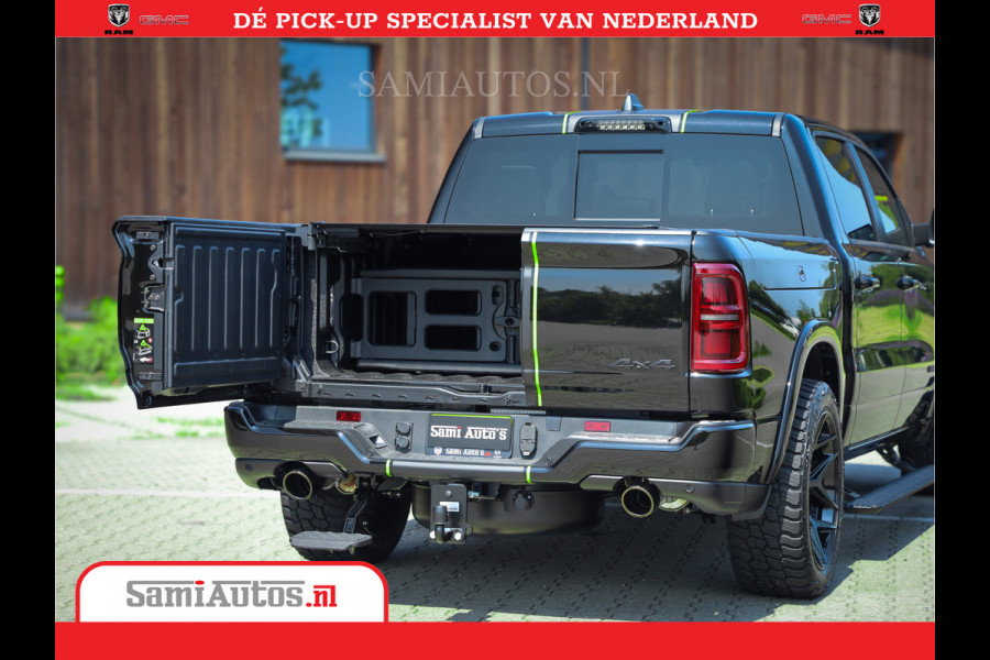 Dodge Ram 1500 Limited Night High Output 540HP 706Nm | Massage + Full Option | De Meest Luxe en Volle Pick-Up in zijn Klasse | Comfortabele Dubbele Cabine met Royale 5 Zitplaatsen | BPM vrij | Nu Leverbaar uit Voorraad | Voorraad Nr 2357 - 5182