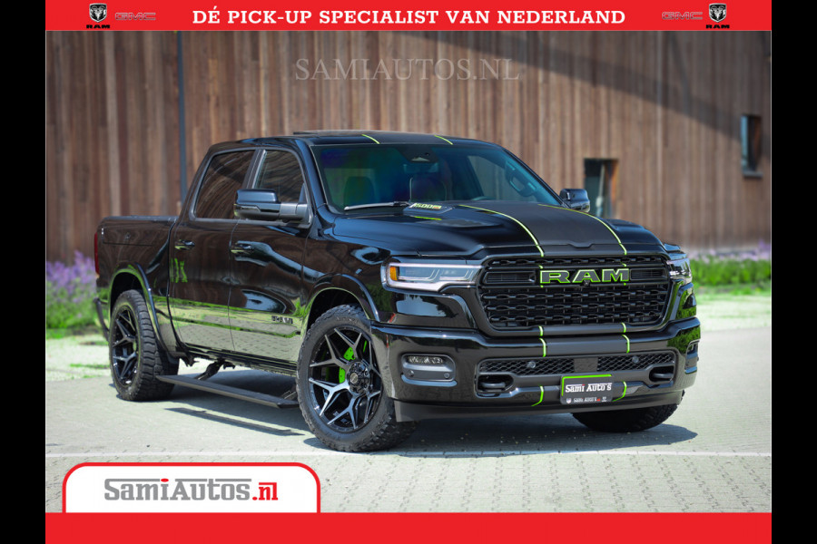 Dodge Ram 1500 Limited Night High Output 540HP 706Nm | Massage + Full Option | De Meest Luxe en Volle Pick-Up in zijn Klasse | Comfortabele Dubbele Cabine met Royale 5 Zitplaatsen | BPM vrij | Nu Leverbaar uit Voorraad | Voorraad Nr 2357 - 5182