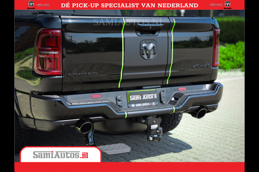 Dodge Ram 1500 Limited Night High Output 540HP 706Nm | Massage + Full Option | De Meest Luxe en Volle Pick-Up in zijn Klasse | Comfortabele Dubbele Cabine met Royale 5 Zitplaatsen | BPM vrij | Nu Leverbaar uit Voorraad | Voorraad Nr 2357 - 5182