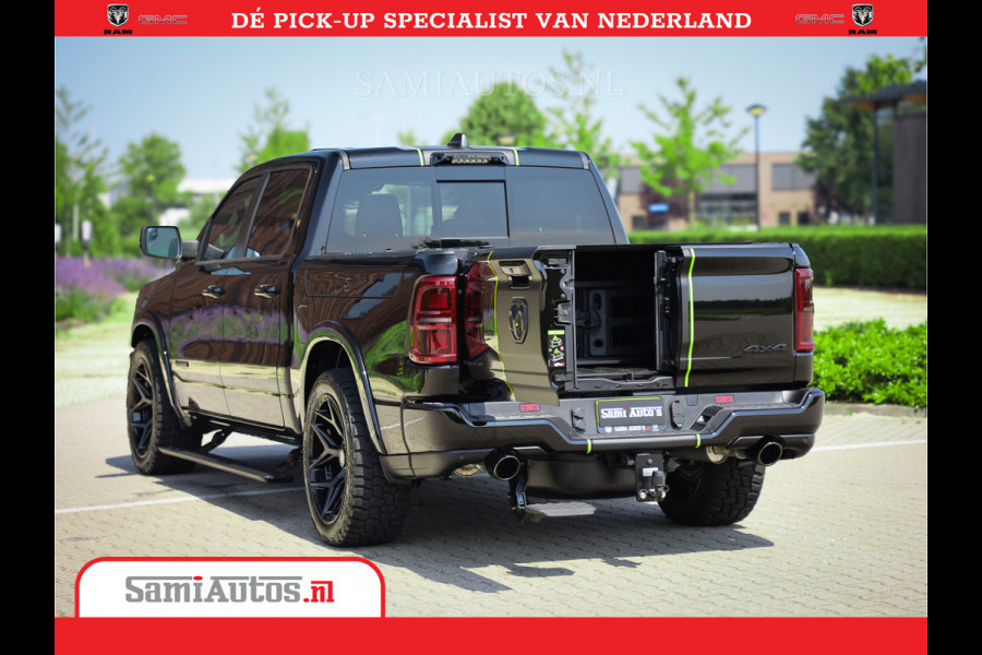 Dodge Ram 1500 Limited Night High Output 540HP 706Nm | Massage + Full Option | De Meest Luxe en Volle Pick-Up in zijn Klasse | Comfortabele Dubbele Cabine met Royale 5 Zitplaatsen | BPM vrij | Nu Leverbaar uit Voorraad | Voorraad Nr 2357 - 5182