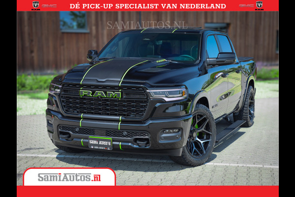 Dodge Ram 1500 Limited Night High Output 540HP 706Nm | Massage + Full Option | De Meest Luxe en Volle Pick-Up in zijn Klasse | Comfortabele Dubbele Cabine met Royale 5 Zitplaatsen | BPM vrij | Nu Leverbaar uit Voorraad | Voorraad Nr 2357 - 5182