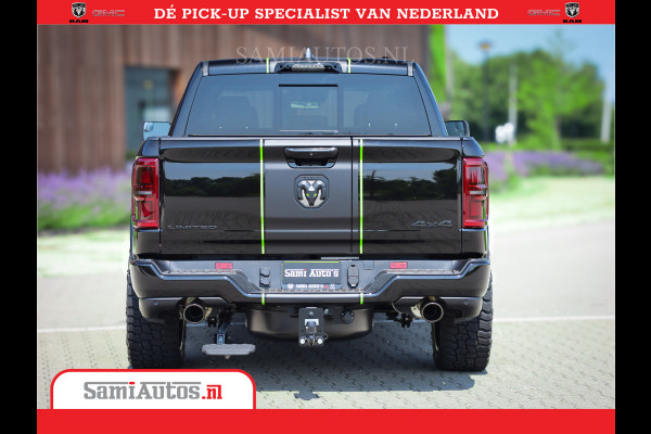 Dodge Ram 1500 Limited Night High Output 540HP 706Nm | Massage + Full Option | De Meest Luxe en Volle Pick-Up in zijn Klasse | Comfortabele Dubbele Cabine met Royale 5 Zitplaatsen | BPM vrij | Nu Leverbaar uit Voorraad | Voorraad Nr 2357 - 5182