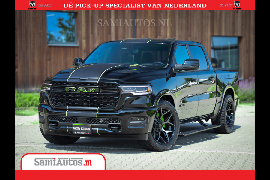 Dodge Ram 1500 Limited Night High Output 540HP 706Nm | Massage + Full Option | De Meest Luxe en Volle Pick-Up in zijn Klasse | Comfortabele Dubbele Cabine met Royale 5 Zitplaatsen | BPM vrij | Nu Leverbaar uit Voorraad | Voorraad Nr 2357 - 5182