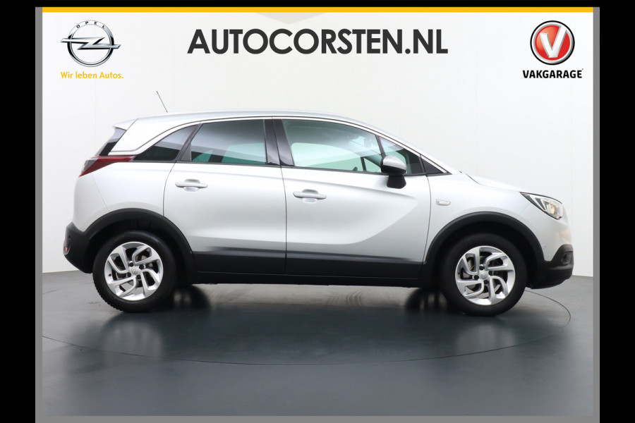 Opel Crossland X T111pk Trekhaak Apple Carplay Android Navi Dual Ecc Cruise Control WiFi Multi-Media 360°Camera Lmv DAB Keyless 1/2 Leder Verkeer Premium Innovation+ Pack LaneAssist Licht+Regensensor AGR Ergonomie Comfort-Sportstoelen EURO 6 Origineel Nederlandse Auto