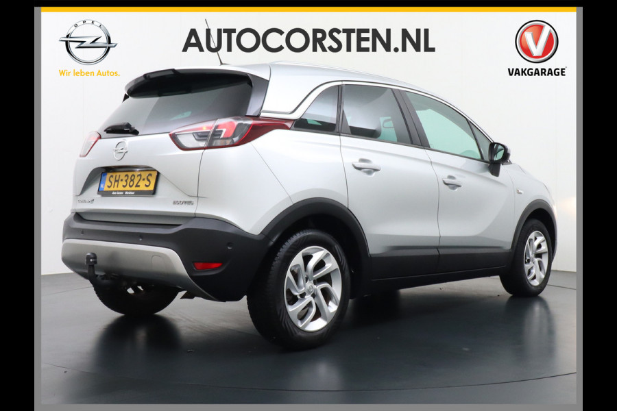 Opel Crossland X T111pk Trekhaak Apple Carplay Android Navi Dual Ecc Cruise Control WiFi Multi-Media 360°Camera Lmv DAB Keyless 1/2 Leder Verkeer Premium Innovation+ Pack LaneAssist Licht+Regensensor AGR Ergonomie Comfort-Sportstoelen EURO 6 Origineel Nederlandse Auto