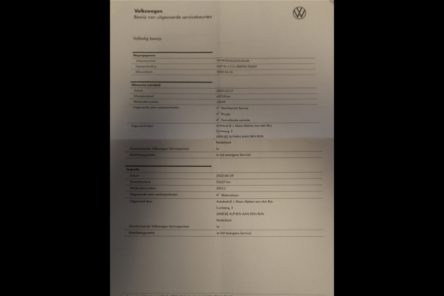 Volkswagen GOLF Variant 1.5 TSI Comfortline Business / Panoramadak