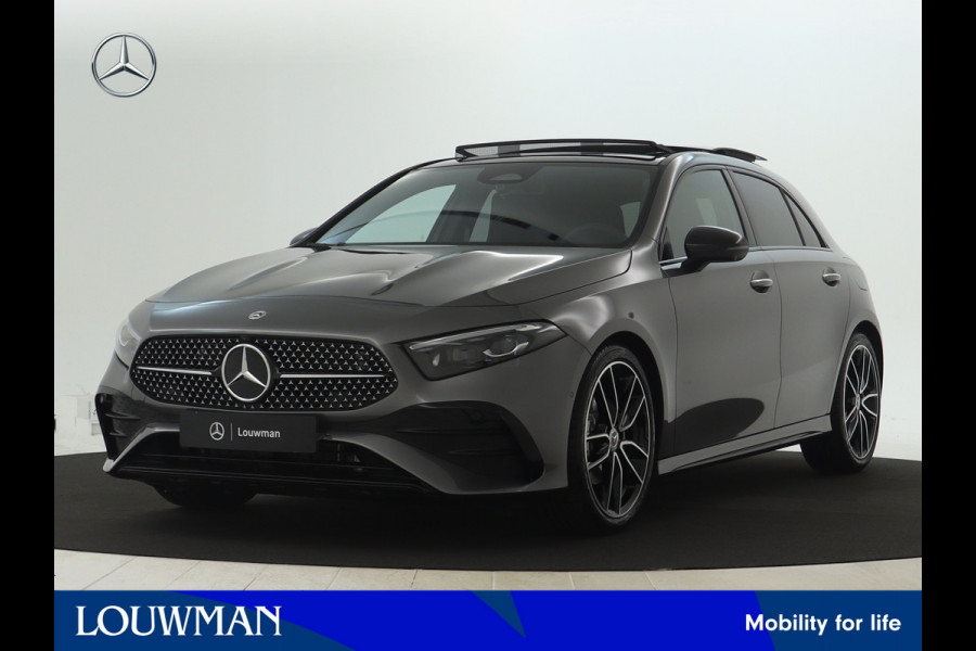 Mercedes-Benz A-Klasse 180 Business Solution AMG | Nightpakket | Parkeerpakket met 360°-camera | Premium Plus pakket | Dodehoekassistent | Head-up display | Extra USB-poorten | Verwarmde stoelen vooraan |  Spiegelpakket |