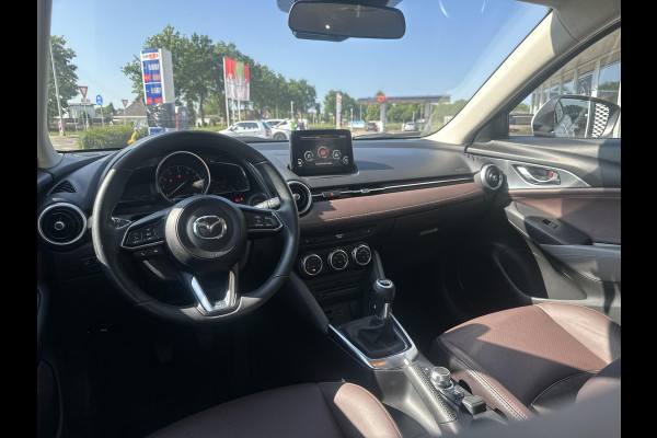 Mazda CX-3 2.0 SkyActiv-G 120 GT-Luxury | NAVIGATIE SYSTEEM | ACHTERUITRIJ CAMERA | KEYLESS ENTRY | STOELVERWARMING | LEDER | CLIMATE CONTROL | CRUISE CONTROL | 18 INCH |