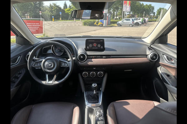 Mazda CX-3 2.0 SkyActiv-G 120 GT-Luxury | NAVIGATIE SYSTEEM | ACHTERUITRIJ CAMERA | KEYLESS ENTRY | STOELVERWARMING | LEDER | CLIMATE CONTROL | CRUISE CONTROL | 18 INCH |