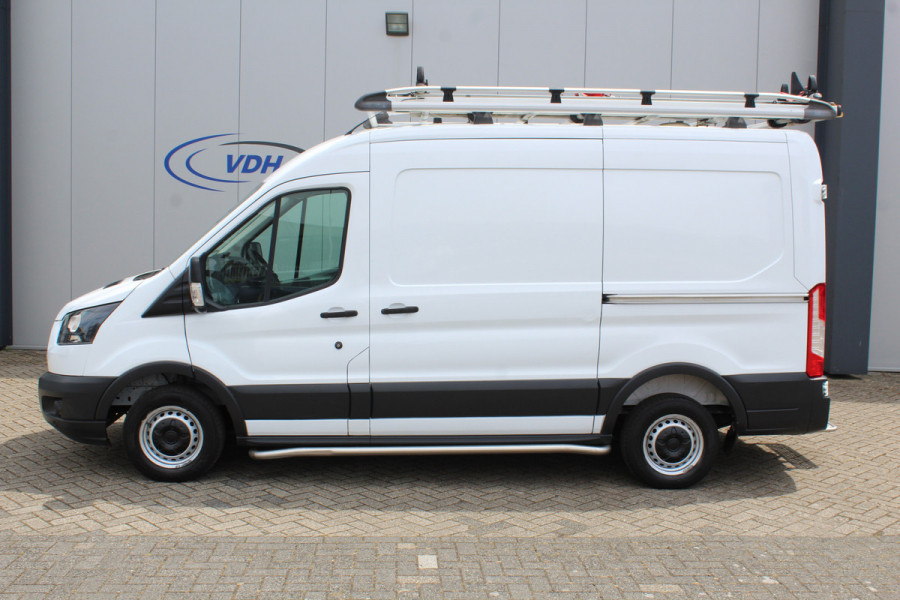 Ford Transit 290 2.0-105pk TDCI L2H2 Ambiente. Compleet ingerichte Ford Transit ! Camera, pdc v+a, airco, ladder achterd., opstaptrede met trekhaak, imperiaal met ladder, omvormer naar 220V, etc etc.