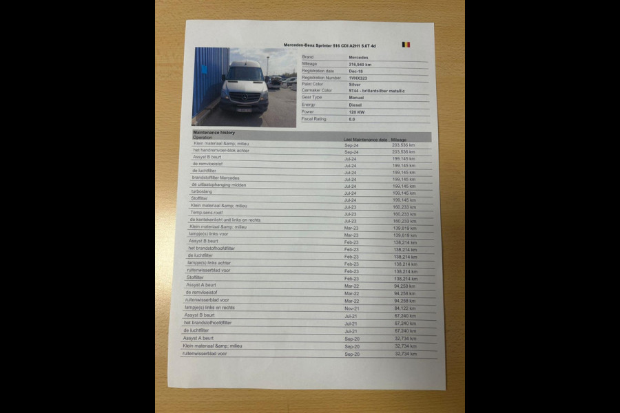 Mercedes-Benz Sprinter 516 2.2 CDI L2H2 EURO VI-D WERKPLAATS
