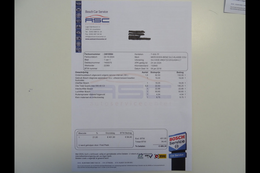 Mercedes-Benz GLC Coupé 350e 4MATIC Premium * GOED ONDERH. !!