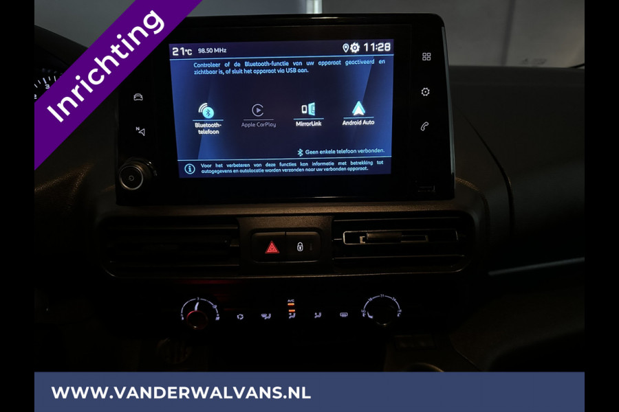 Peugeot Partner 1.5 BlueHDI 102pk L1H1 Inrichting Euro6 Airco | Apple Carplay | Android Auto | Cruisecontrol, Parkeersensoren Achterklep
