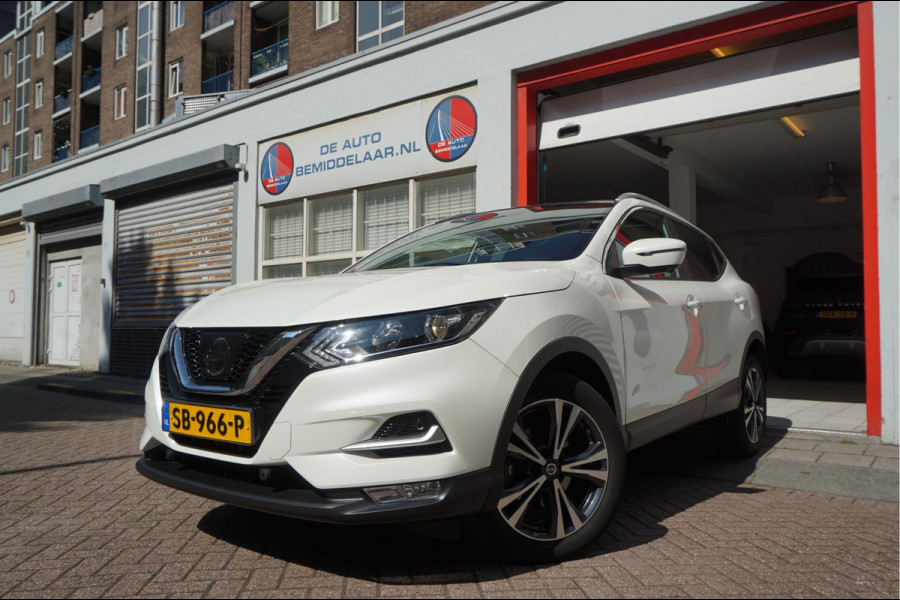 Nissan QASHQAI 1.2 N-Connecta NL AUTO | NAP | Panoramadak | 360 camera | Lane Departure | Premium Pearl White Parelmoer | Navi | Blue Tooth + DAB | Keyless