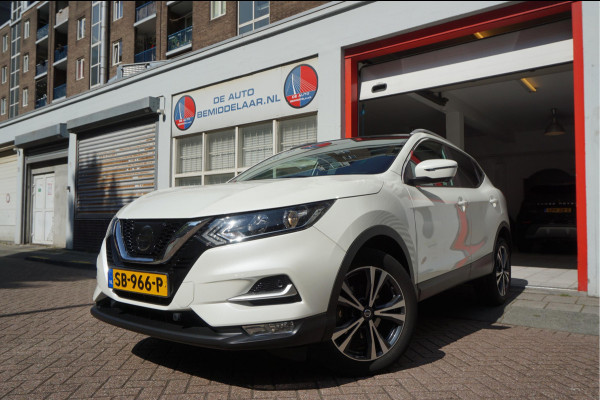 Nissan QASHQAI 1.2 N-Connecta NL AUTO | NAP | Panoramadak | 360 camera | Lane Departure | Premium Pearl White Parelmoer | Navi | Blue Tooth + DAB | Keyless