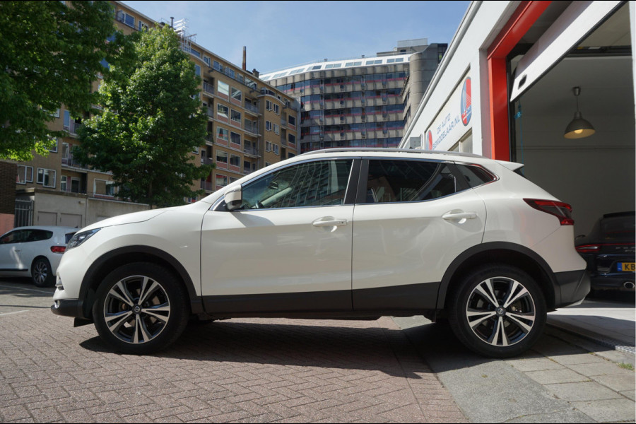 Nissan QASHQAI 1.2 N-Connecta NL AUTO | NAP | Panoramadak | 360 camera | Lane Departure | Premium Pearl White Parelmoer | Navi | Blue Tooth + DAB | Keyless