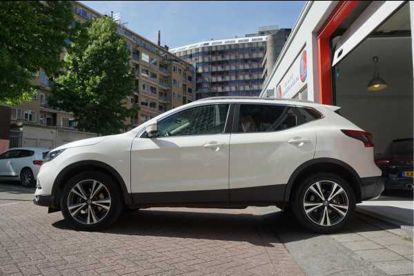 Nissan QASHQAI 1.2 N-Connecta NL AUTO | NAP | Panoramadak | 360 camera | Lane Departure | Premium Pearl White Parelmoer | Navi | Blue Tooth + DAB | Keyless