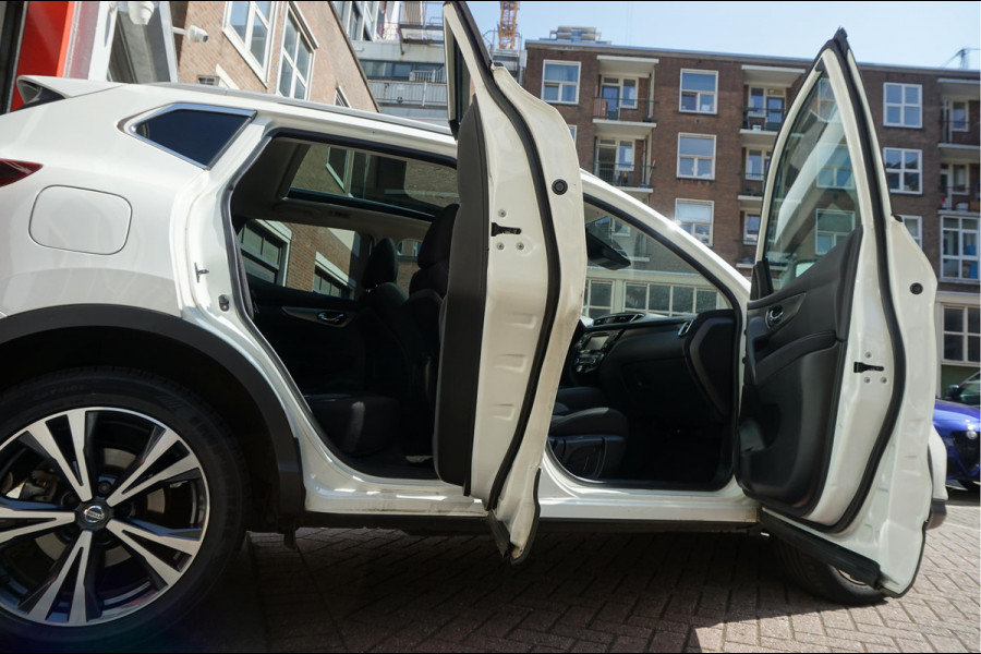 Nissan QASHQAI 1.2 N-Connecta NL AUTO | NAP | Panoramadak | 360 camera | Lane Departure | Premium Pearl White Parelmoer | Navi | Blue Tooth + DAB | Keyless