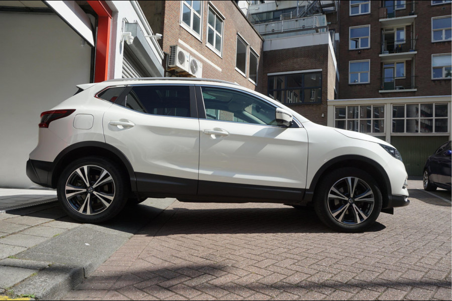 Nissan QASHQAI 1.2 N-Connecta NL AUTO | NAP | Panoramadak | 360 camera | Lane Departure | Premium Pearl White Parelmoer | Navi | Blue Tooth + DAB | Keyless