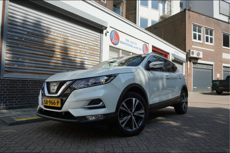 Nissan QASHQAI 1.2 N-Connecta NL AUTO | NAP | Panoramadak | 360 camera | Lane Departure | Premium Pearl White Parelmoer | Navi | Blue Tooth + DAB | Keyless