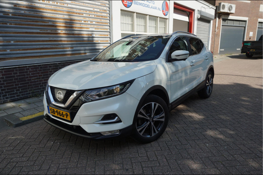 Nissan QASHQAI 1.2 N-Connecta NL AUTO | NAP | Panoramadak | 360 camera | Lane Departure | Premium Pearl White Parelmoer | Navi | Blue Tooth + DAB | Keyless
