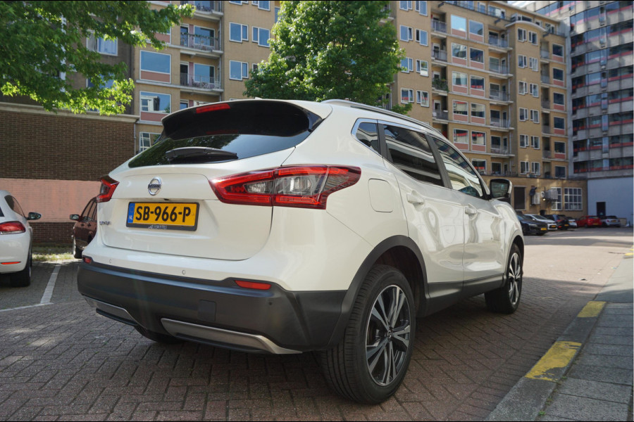 Nissan QASHQAI 1.2 N-Connecta NL AUTO | NAP | Panoramadak | 360 camera | Lane Departure | Premium Pearl White Parelmoer | Navi | Blue Tooth + DAB | Keyless