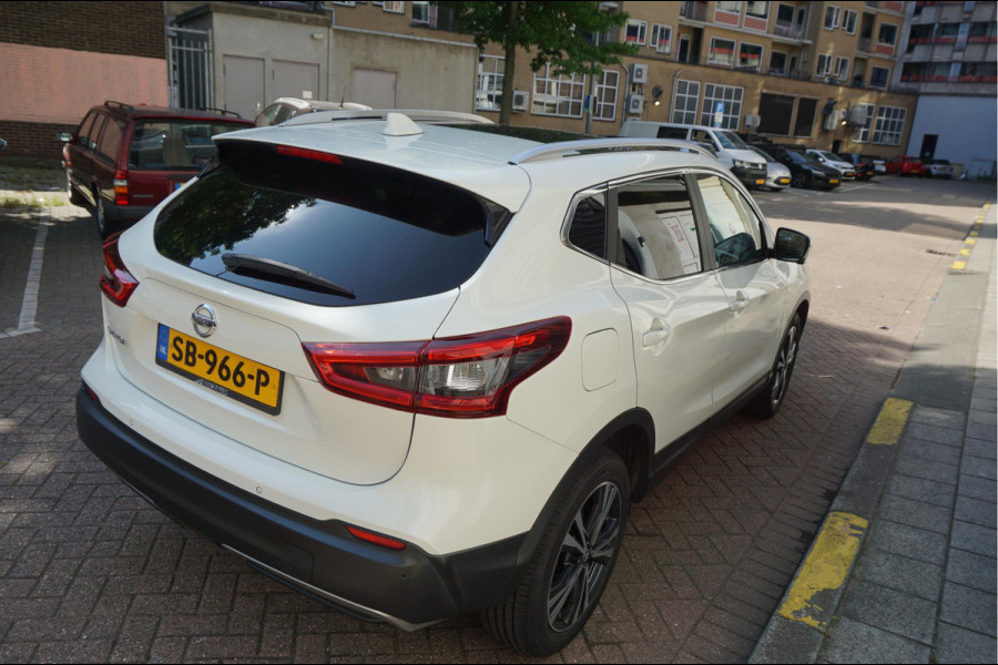 Nissan QASHQAI 1.2 N-Connecta NL AUTO | NAP | Panoramadak | 360 camera | Lane Departure | Premium Pearl White Parelmoer | Navi | Blue Tooth + DAB | Keyless