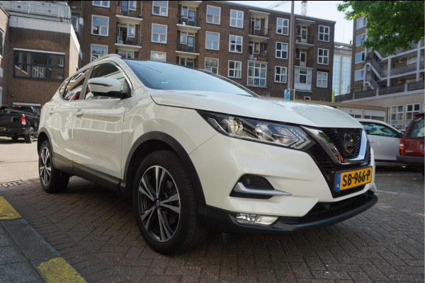 Nissan QASHQAI 1.2 N-Connecta NL AUTO | NAP | Panoramadak | 360 camera | Lane Departure | Premium Pearl White Parelmoer | Navi | Blue Tooth + DAB | Keyless