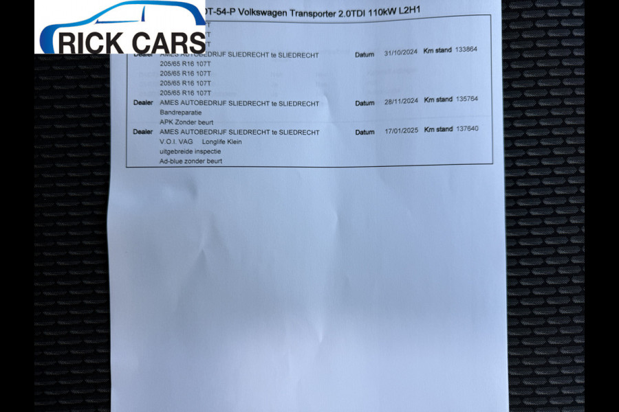Volkswagen Transporter 2.0 TDI 150PK EURO6L2H1 32 Cruise control/navigatie systeem/trekhaak