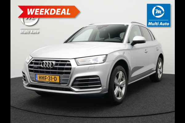 Audi Q5 50 TFSI e Quattro S-Line Plug in Hybrid 299pk Dealer O.H PHEV | Virtual Cockpit | Lederen Bekleding | Apple Carplay | 19"L.M | Navi Plus | Drive Select |