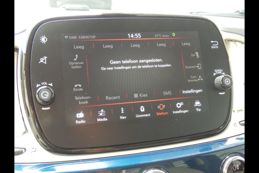 Fiat 500 1.2 Lounge | Navigatie | Apple Carpl. Andr. Auto | Cruise ctr