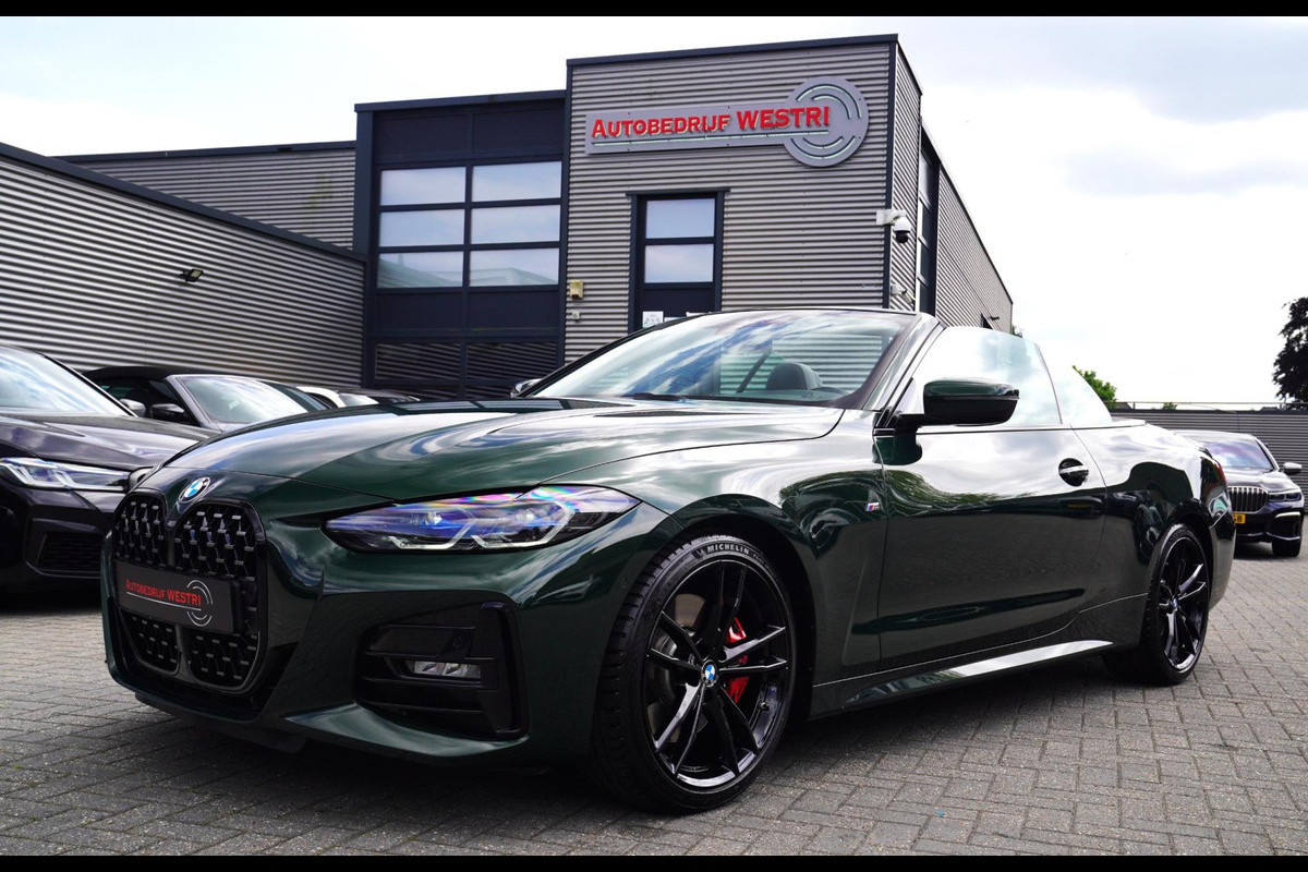 BMW 4 Serie Cabrio 430i High Executive |Sanremo green | LaserLED | Stoelkoeling | Camera | NIEUWstaat | Nekverwarming | Luxe Leder BMW 4 Serie Cabrio 430i High Executive |Sanremo green | LaserLED | Stoelkoeling | Camera | NIEUWstaat | Nekverwarming | Luxe Leder