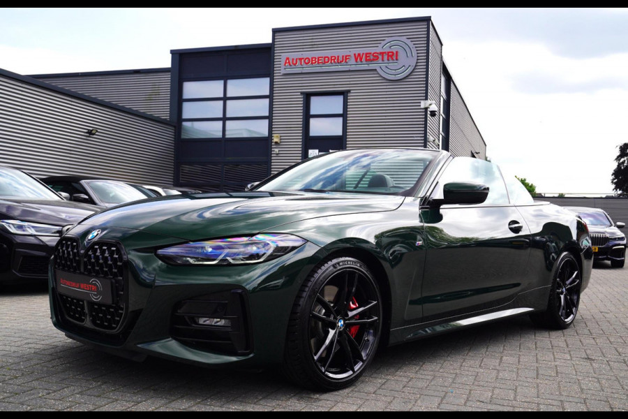 BMW 4 Serie Cabrio 430i High Executive |Sanremo green | LaserLED | Stoelkoeling | Camera | NIEUWstaat | Nekverwarming | Luxe Leder