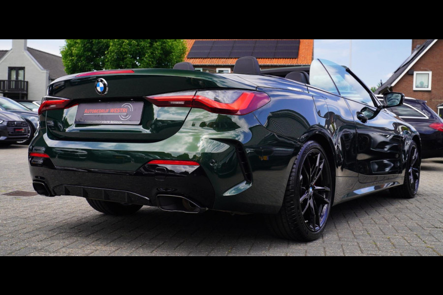 BMW 4 Serie Cabrio 430i High Executive |Sanremo green | LaserLED | Stoelkoeling | Camera | NIEUWstaat | Nekverwarming | Luxe Leder