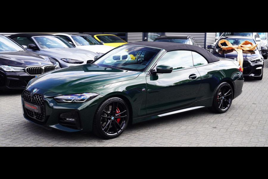 BMW 4 Serie Cabrio 430i High Executive |Sanremo green | LaserLED | Stoelkoeling | Camera | NIEUWstaat | Nekverwarming | Luxe Leder