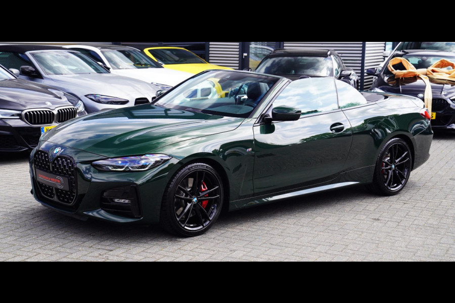 BMW 4 Serie Cabrio 430i High Executive |Sanremo green | LaserLED | Stoelkoeling | Camera | NIEUWstaat | Nekverwarming | Luxe Leder