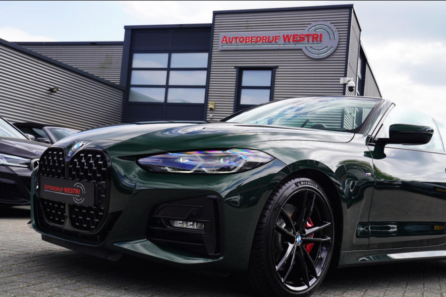 BMW 4 Serie Cabrio 430i High Executive |Sanremo green | LaserLED | Stoelkoeling | Camera | NIEUWstaat | Nekverwarming | Luxe Leder