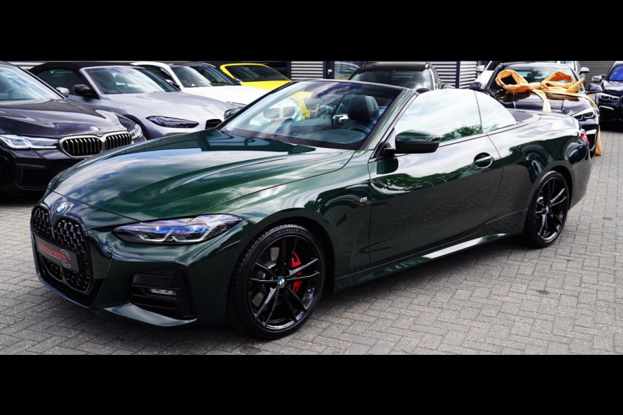 BMW 4 Serie Cabrio 430i High Executive |Sanremo green | LaserLED | Stoelkoeling | Camera | NIEUWstaat | Nekverwarming | Luxe Leder