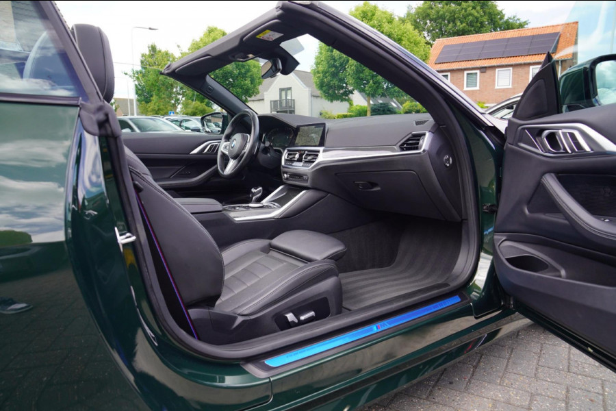 BMW 4 Serie Cabrio 430i High Executive |Sanremo green | LaserLED | Stoelkoeling | Camera | NIEUWstaat | Nekverwarming | Luxe Leder